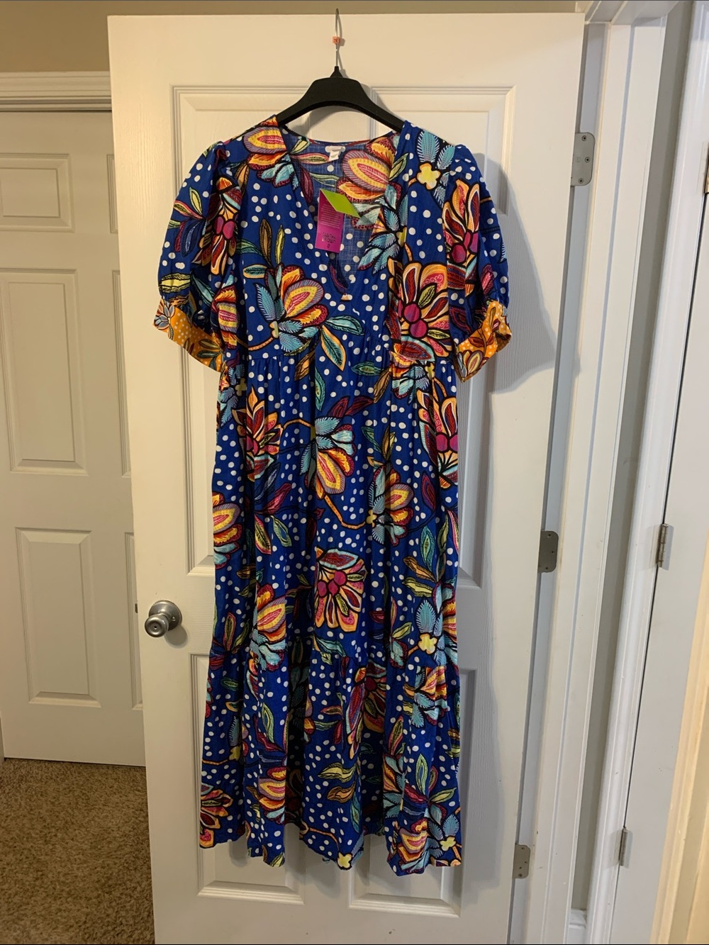 Blue floral polka dot dress Tabitha brown nwt